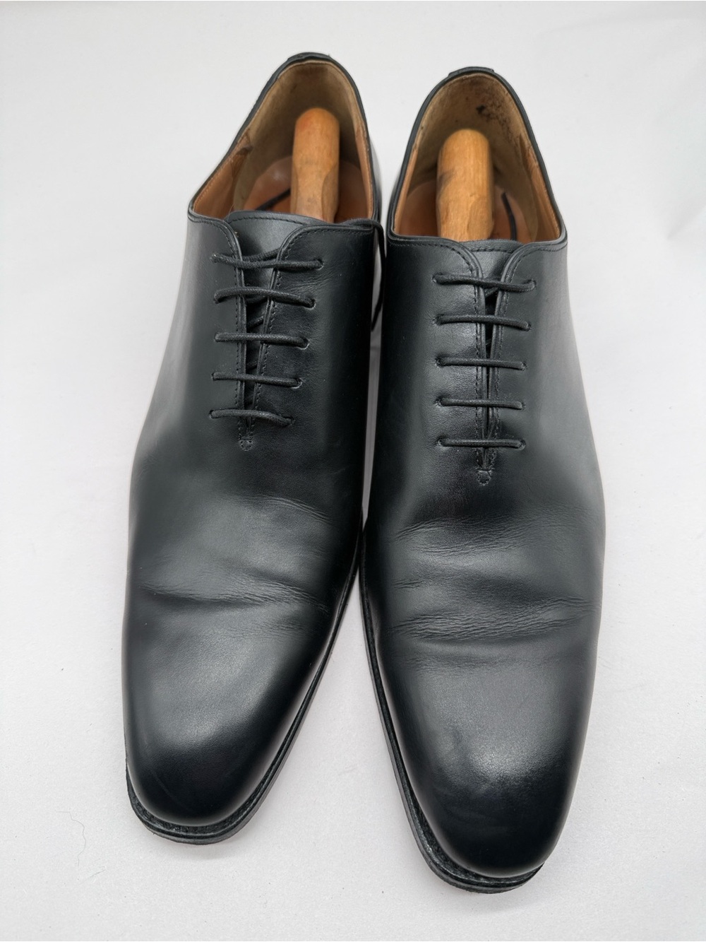 Loding Black Leather Derby Oxfords